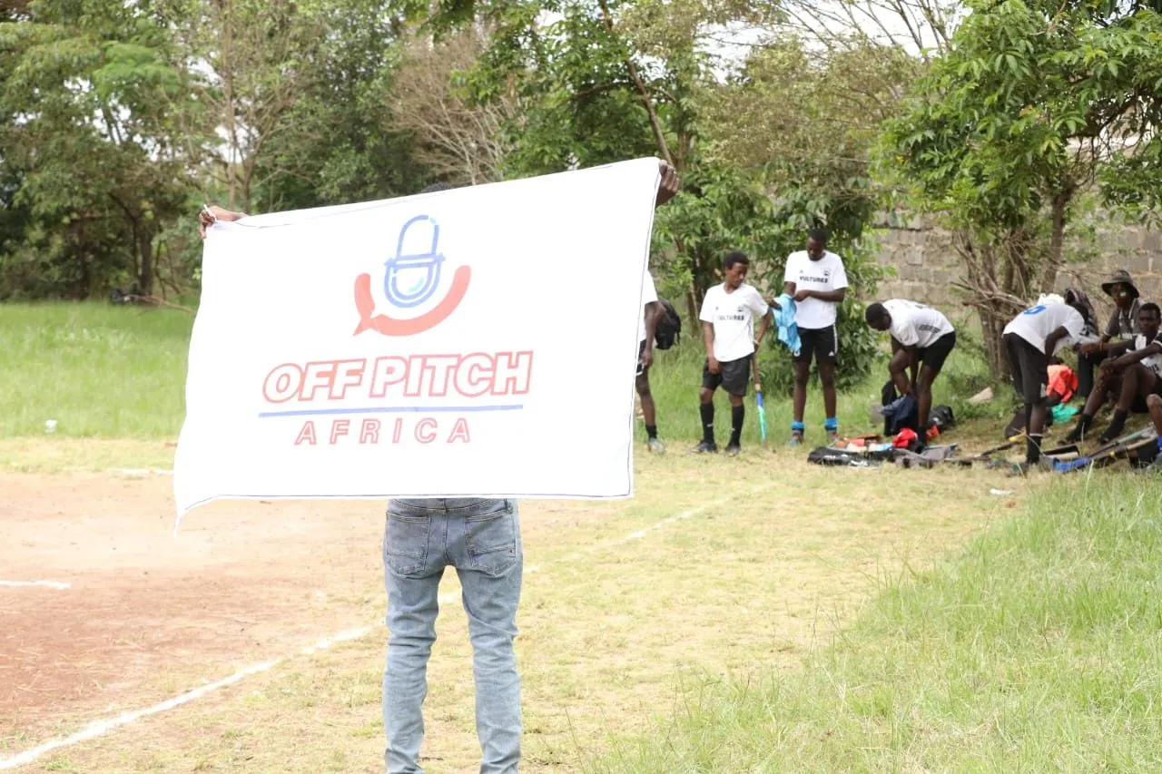 Off Pitch Africa banner at a hockey event