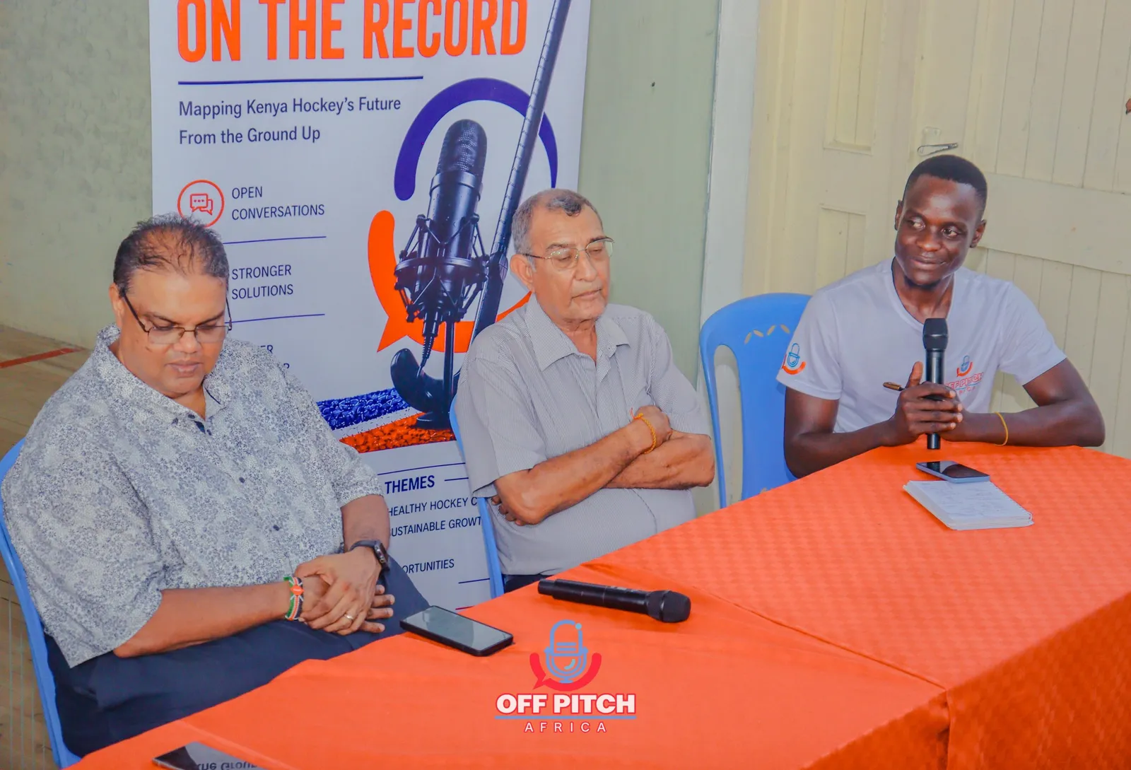 Panelists and moderator seated at the discussion table during the Mombasa Edition