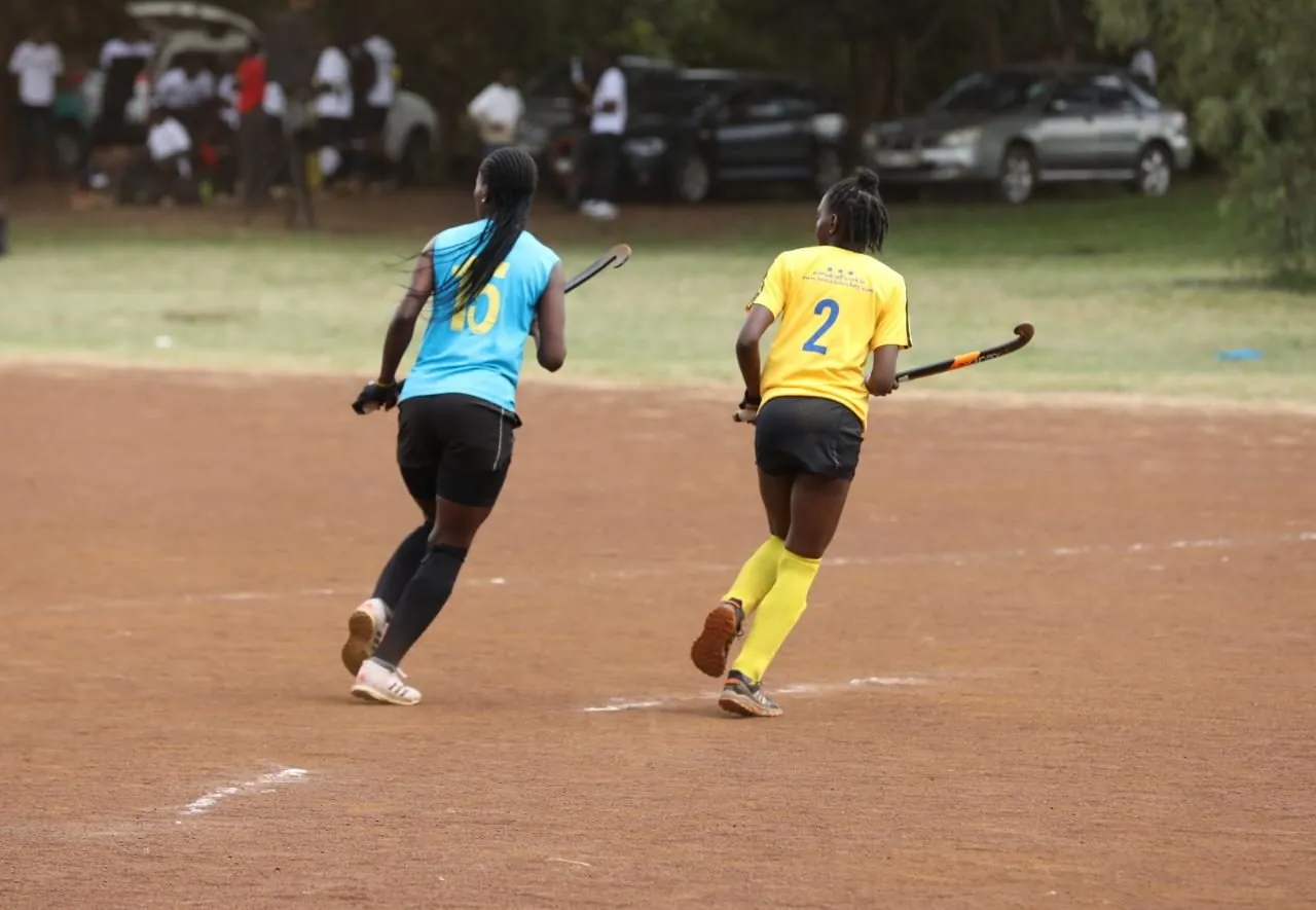 Hockey players in action